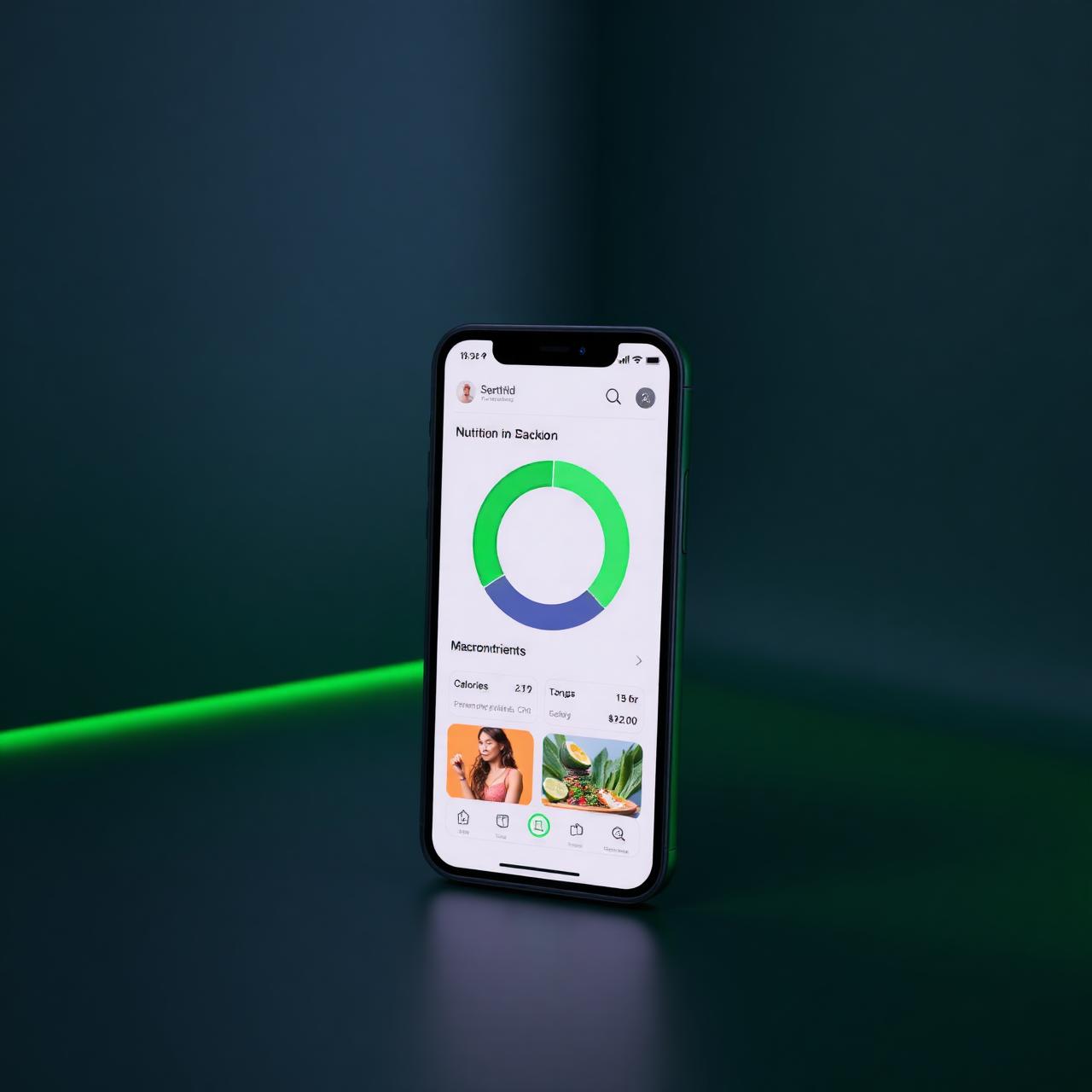 NutriAI app mostrando análise de refeição com IA